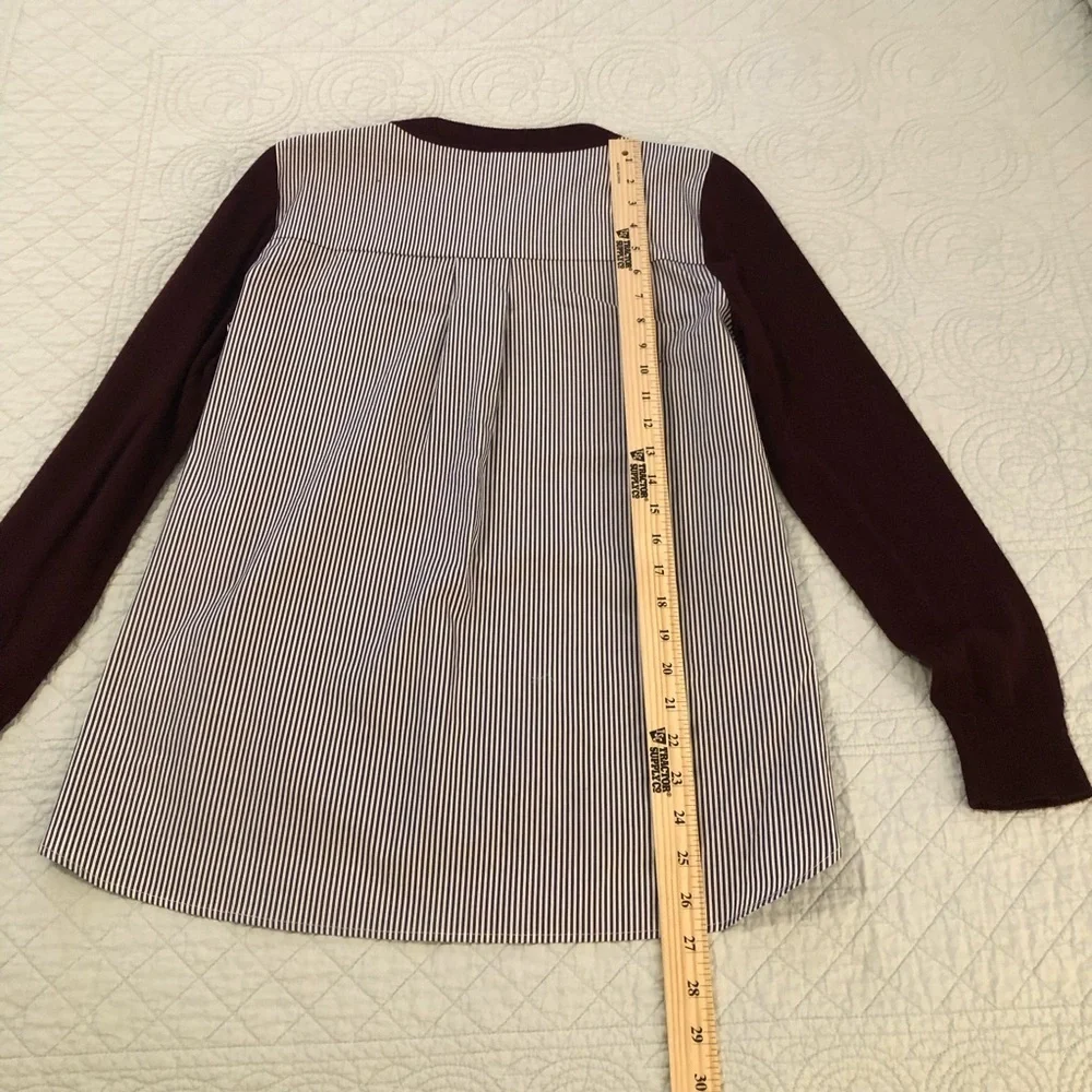 J Crew Mixed Media merino wool sweater top. Size XS.